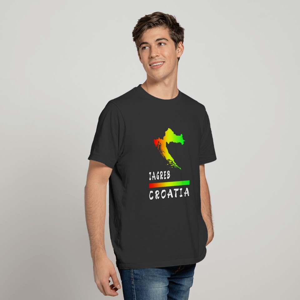 Zagreb Croatia Map Design / Gift Idea T-shirt