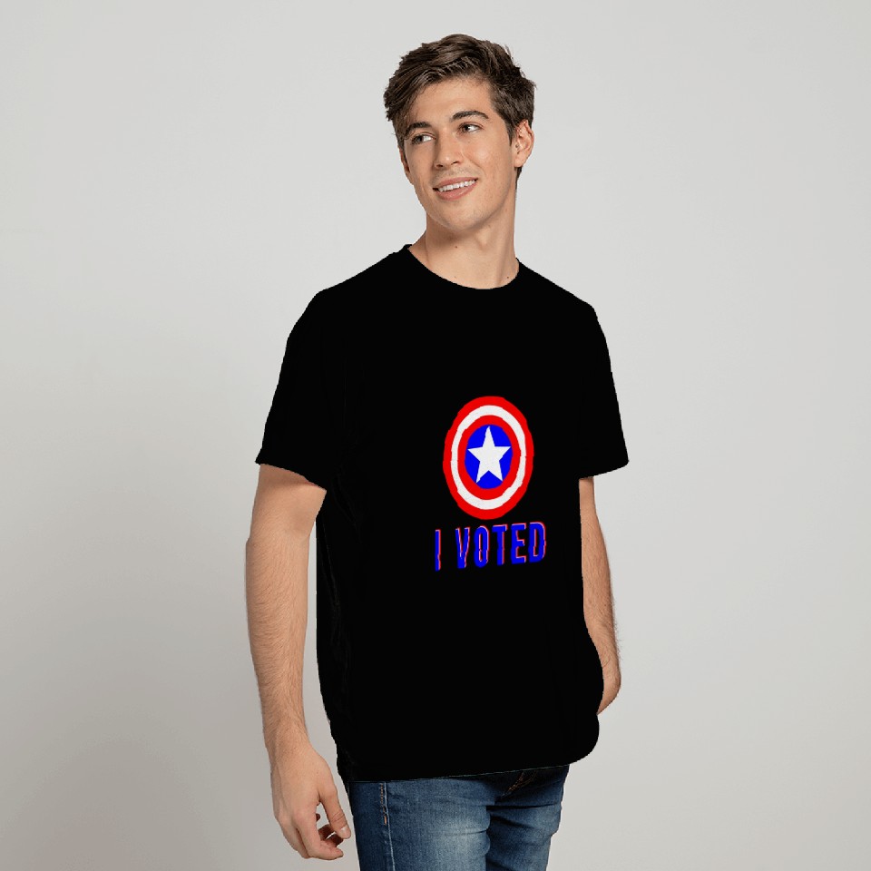 I voted plus captain america shield T Shirts