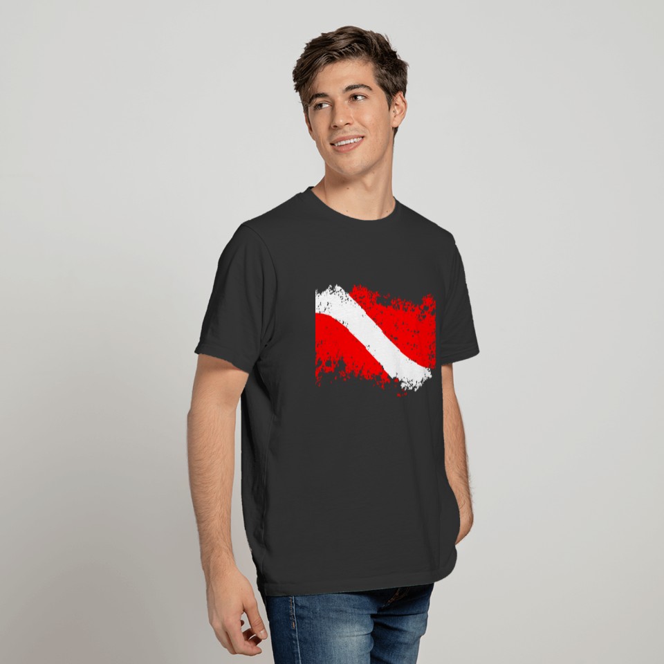 flaming diving flag T-shirt