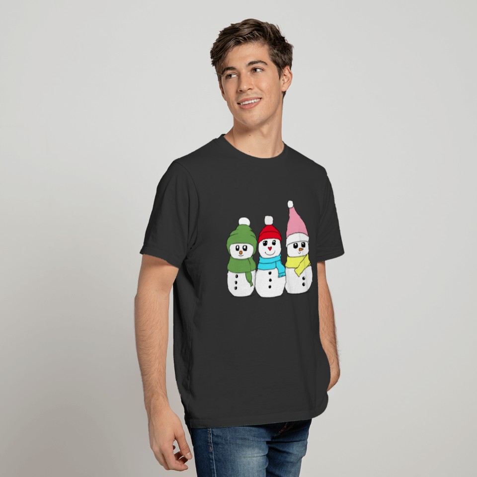 Funny snowmen T-shirt