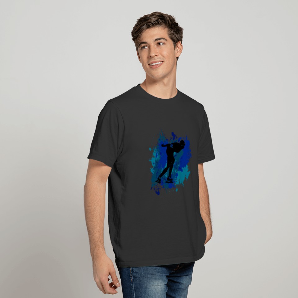 Speed Skater Design T-shirt