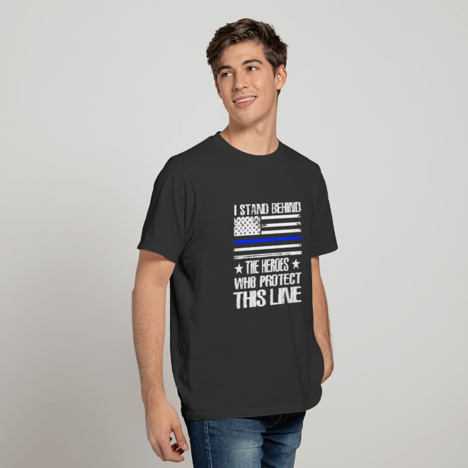 Thin Blue Line Shirt Police Flag Hero T Shirt T-shirt