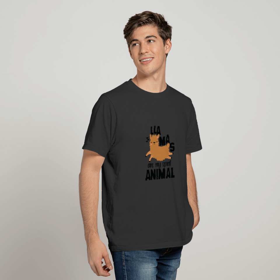 Llamas Are My Spirit Animal , Funny Cool Llama T-shirt