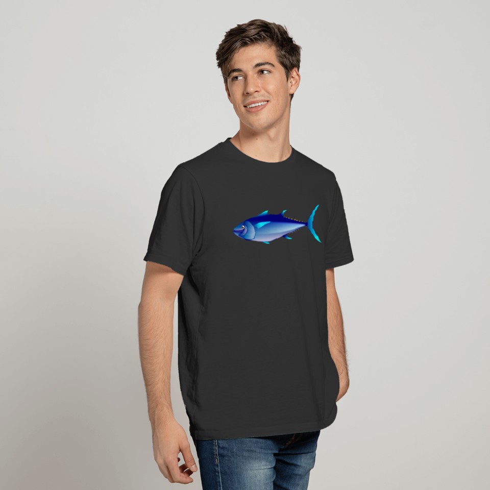 Tuna Fish Cartoon Logo Style. T-shirt
