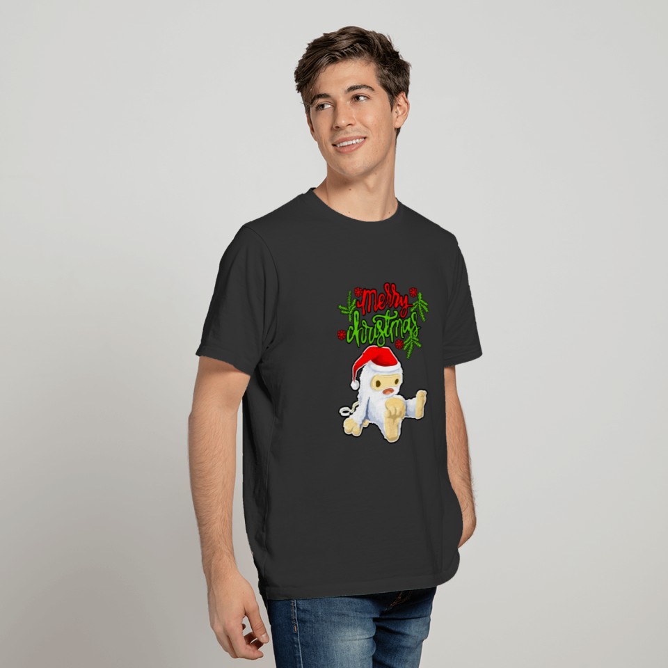 Merry Christmas Cute Santa Claus Monster T-shirt
