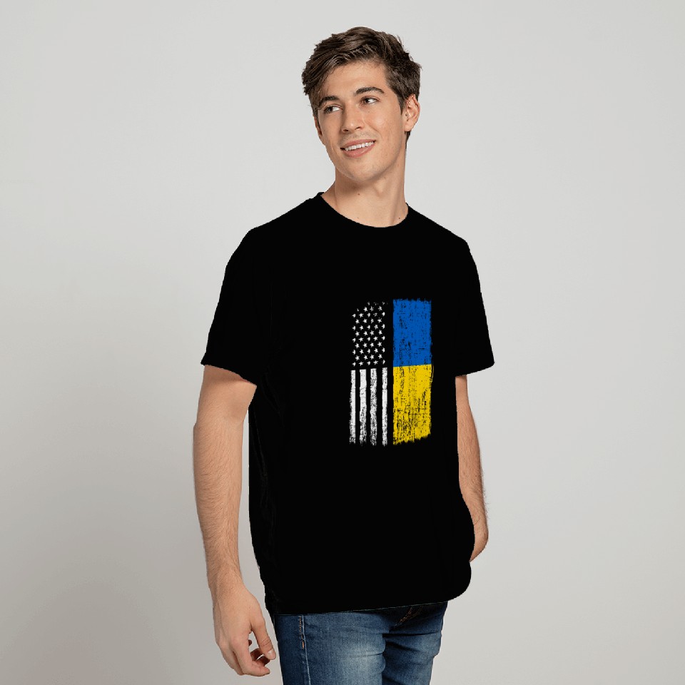 Ukraine American Flag, ukrainian ukraine T Shirts