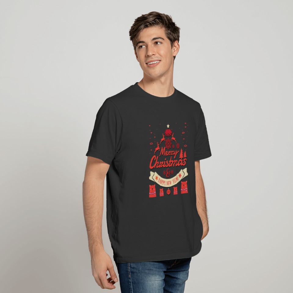 Merry Christmas and Happy New Year T-shirt T-shirt