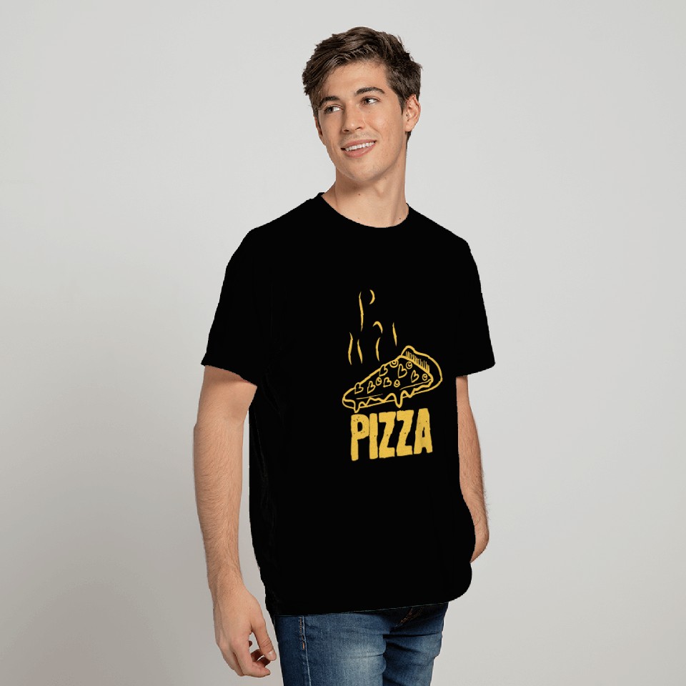 Pizza Yellow T Shirts