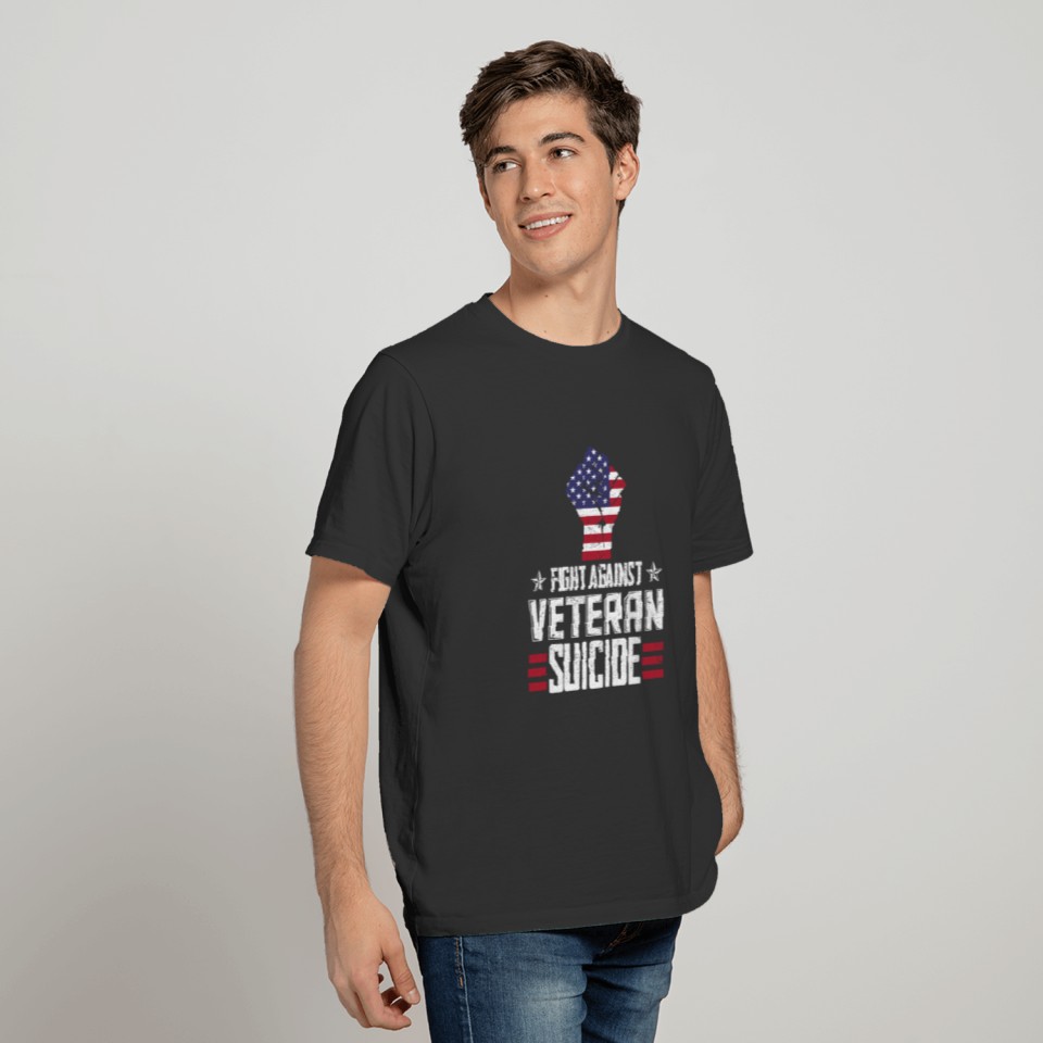 Fight against Veteran Suicide 22 Veterans, Navy, T-shirt