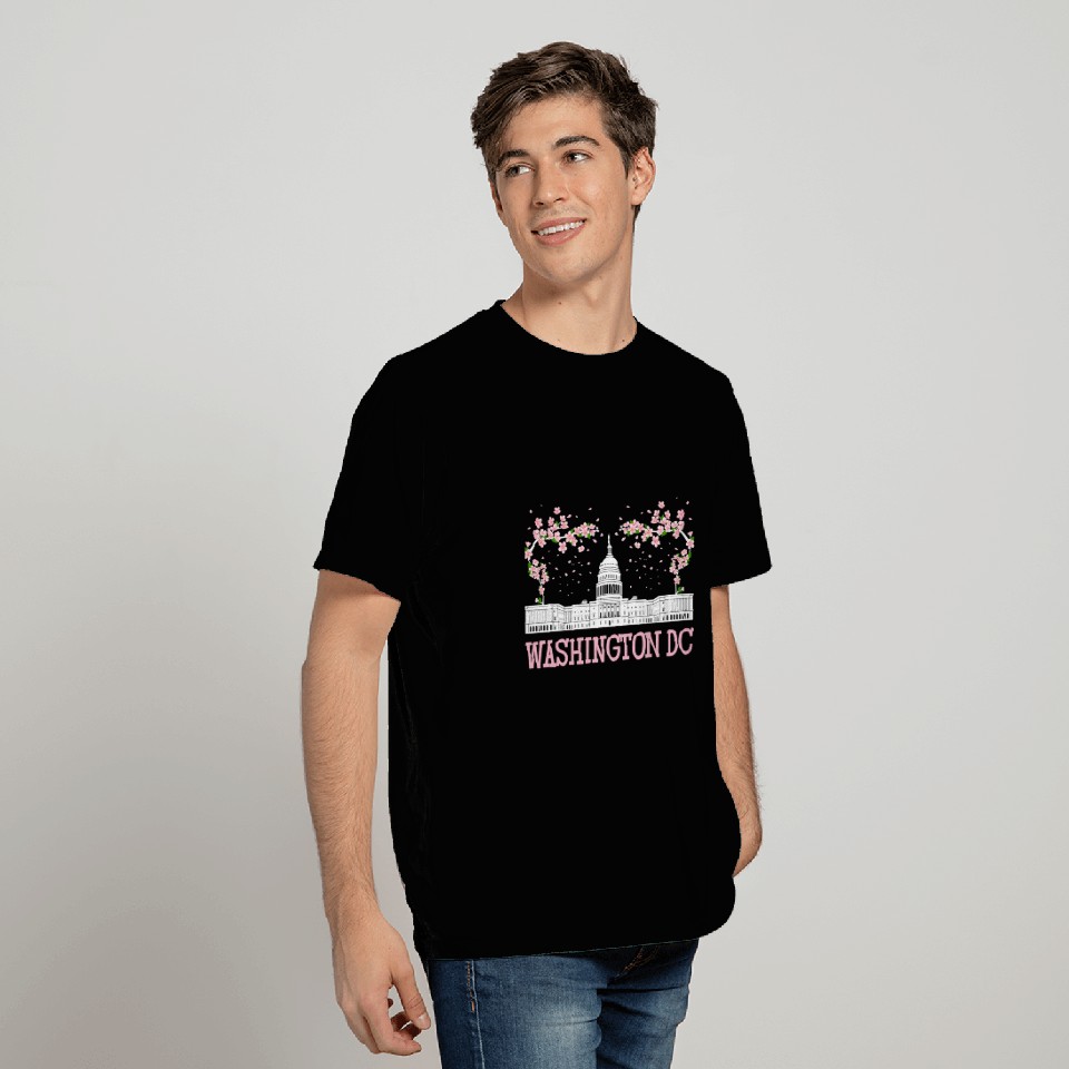 Washington DC Cherry Blossom Monument T Shirts