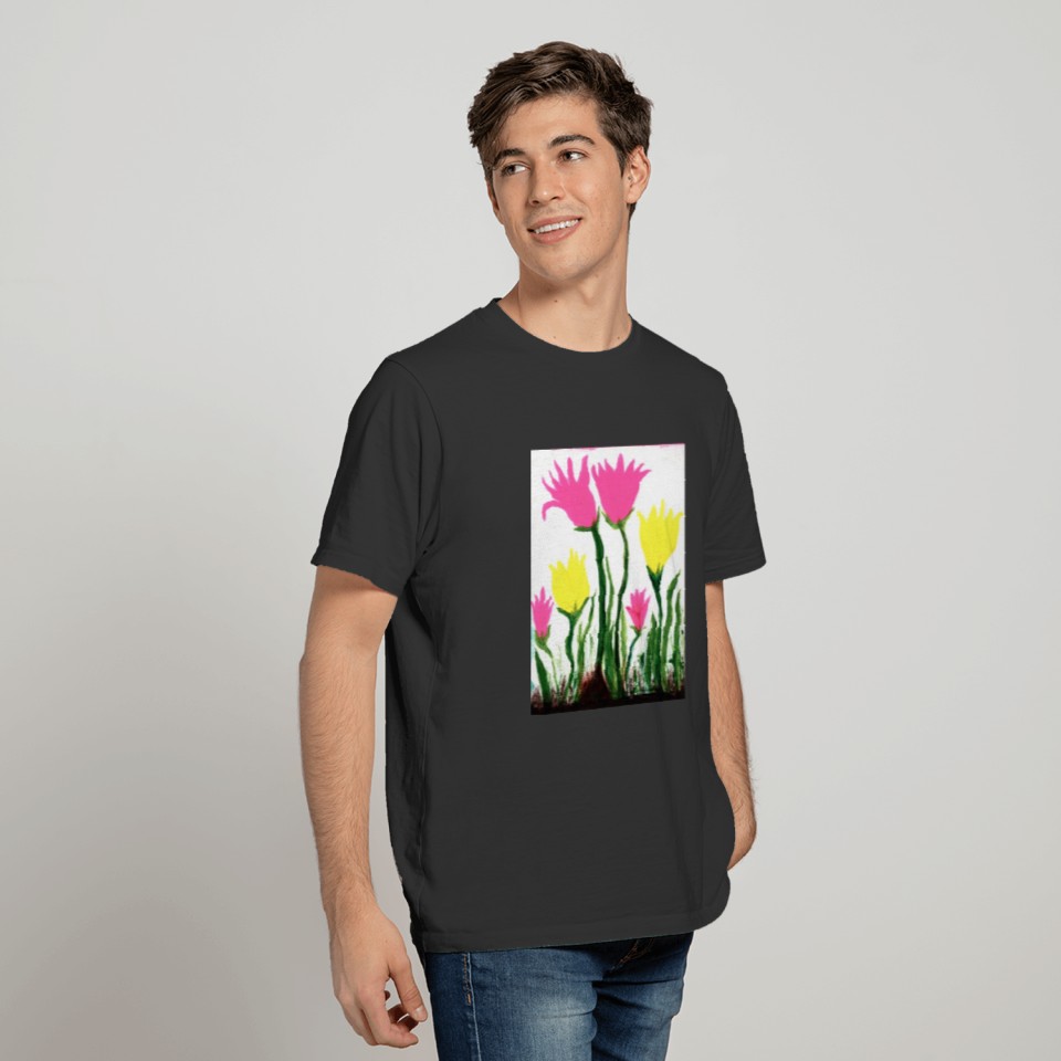 Beautiful Pink and Yellow Flowers T-shirt