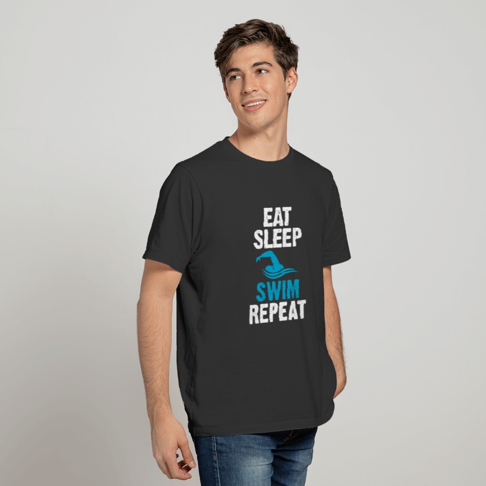 Eat Sleep Swim Repeat for Diving Swimmer T-shirt