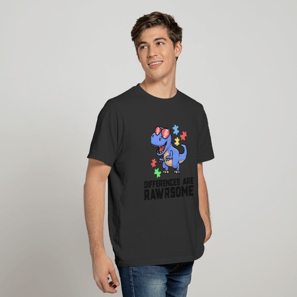 Autism Shirts For Boys Dinosaur TRex Awareness T-shirt