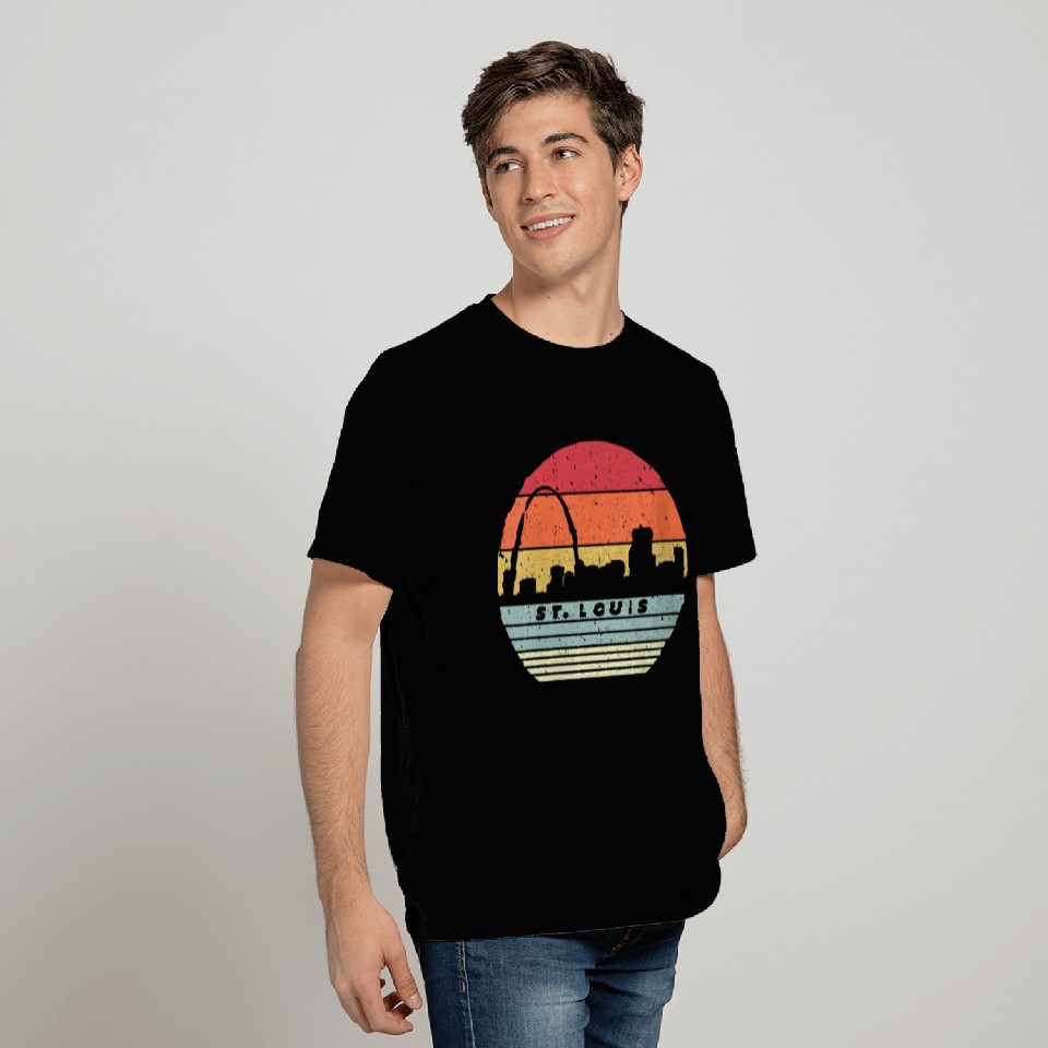 St Louis Retro Usa Skyline Gift T Shirts