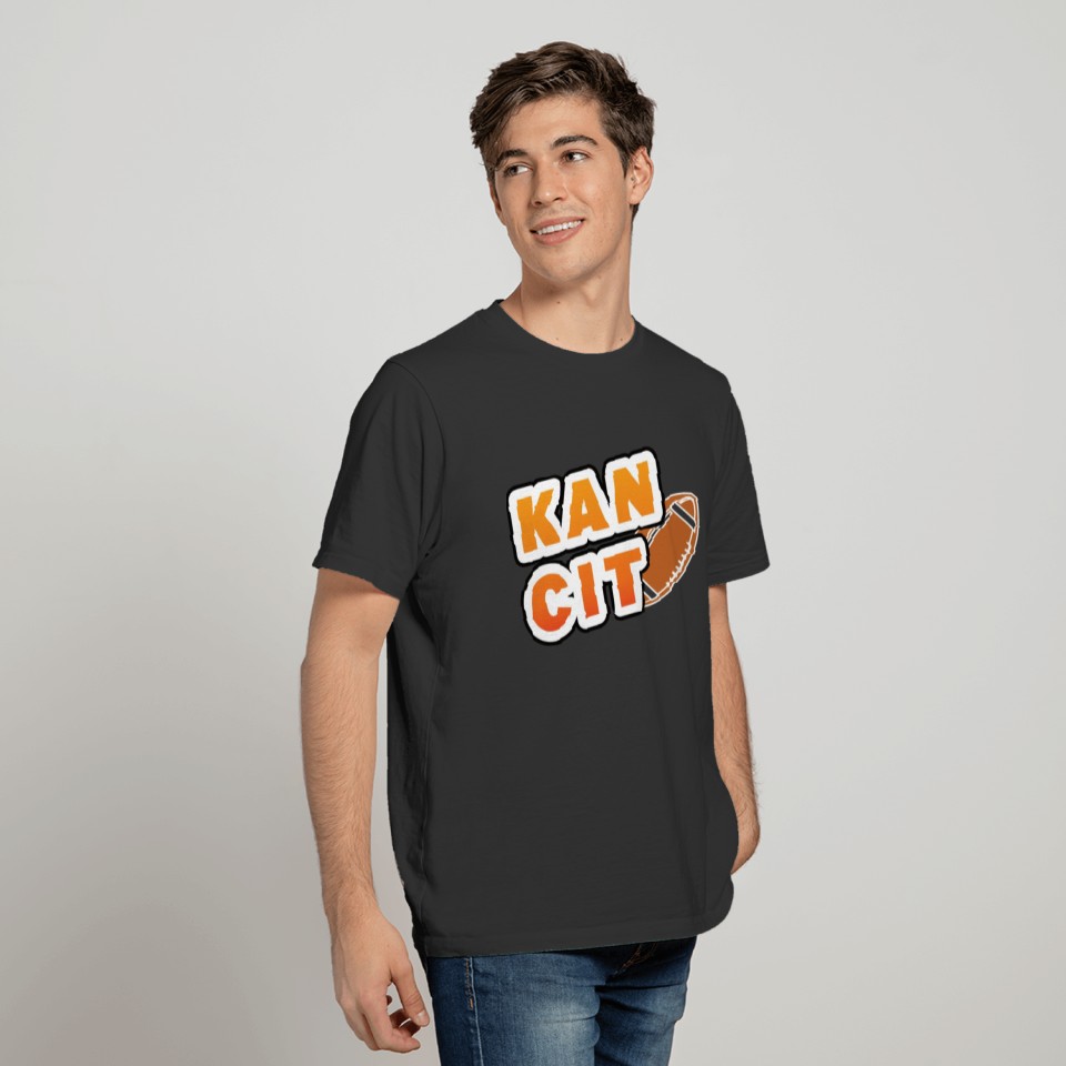 City of Kansas Kan Cit Football Rugby T-shirt