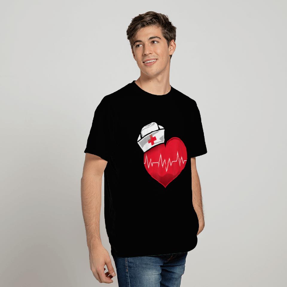 Nurse Heartbeat Costume as Valentine Day T Shirts