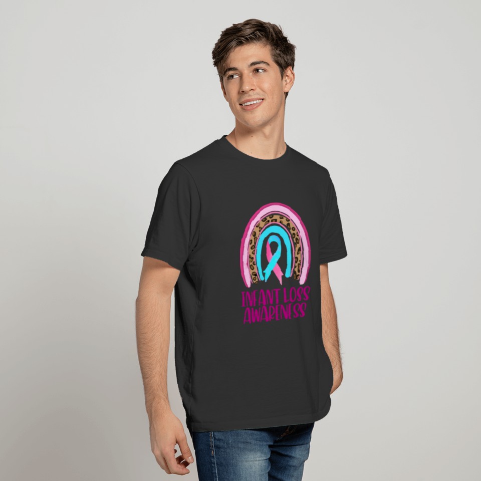 Rainbow Awareness Ribbon Pregnancy Infant Loss Par T-shirt