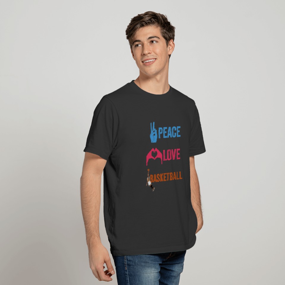 Peace Love Basketball T-shirt