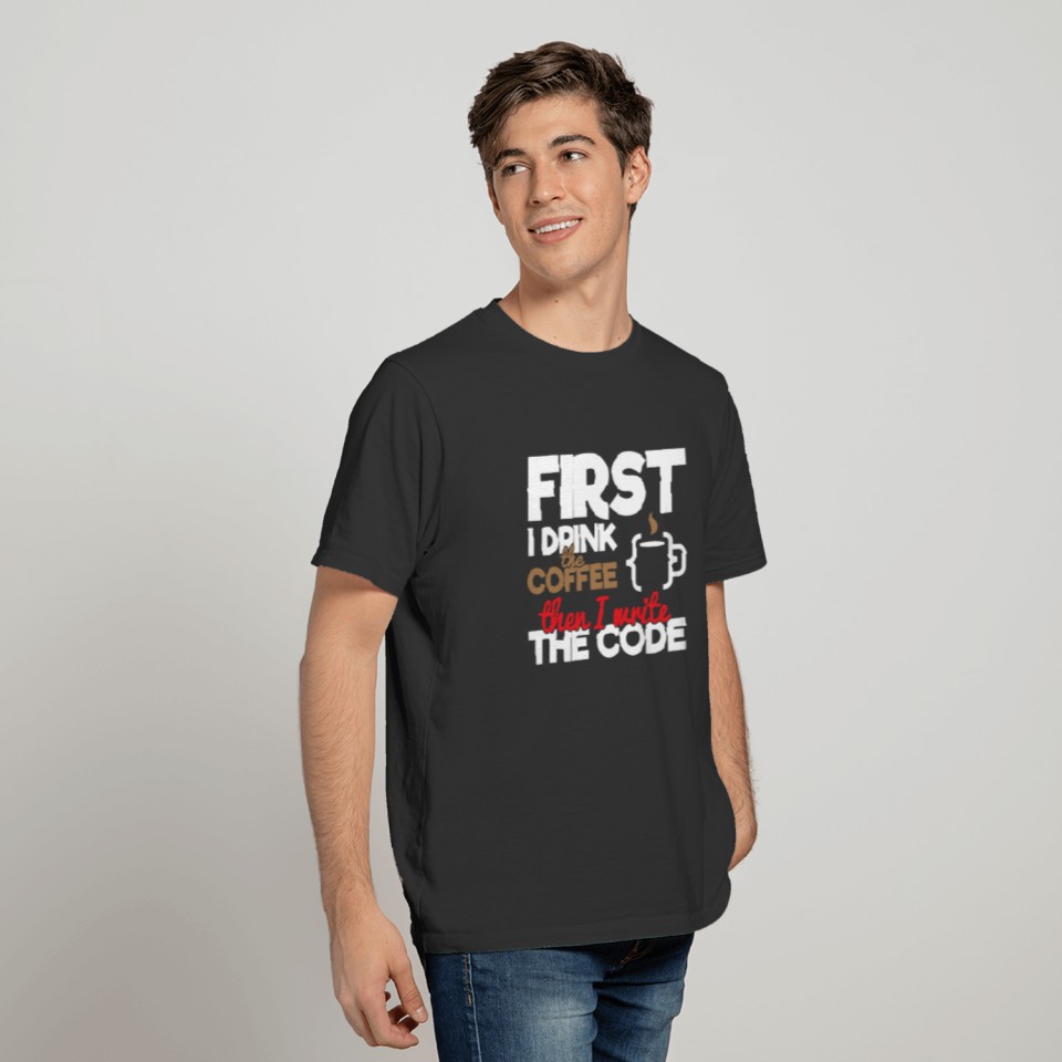 Funny Coffee Coder Coding Caffein Computer Science T-shirt