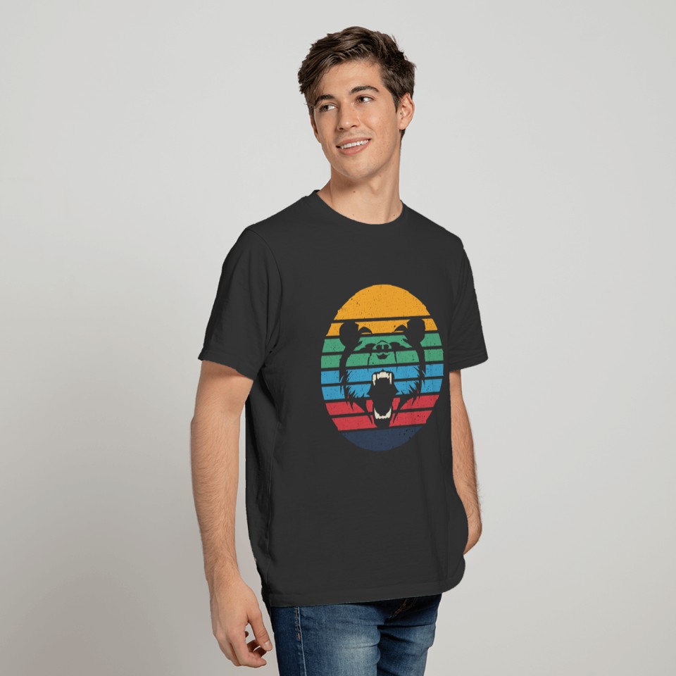 Bear Silhouette Retro Sunset T-shirt