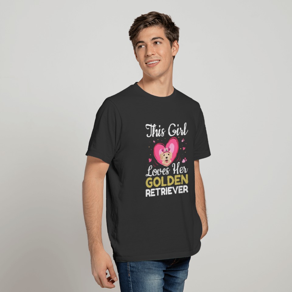 Dog Golden Retriever Lover Girl T-shirt