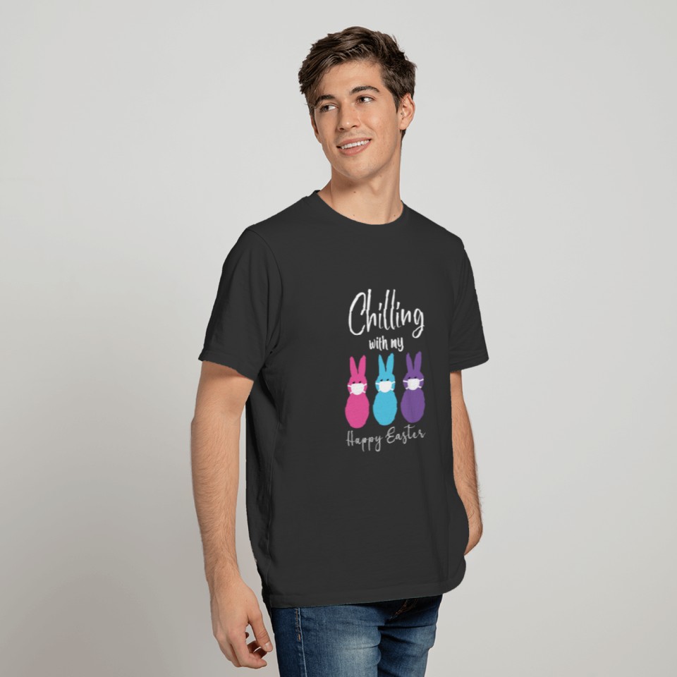 Chilling With My Bunnies Easter Rabbit Kids T-shirt