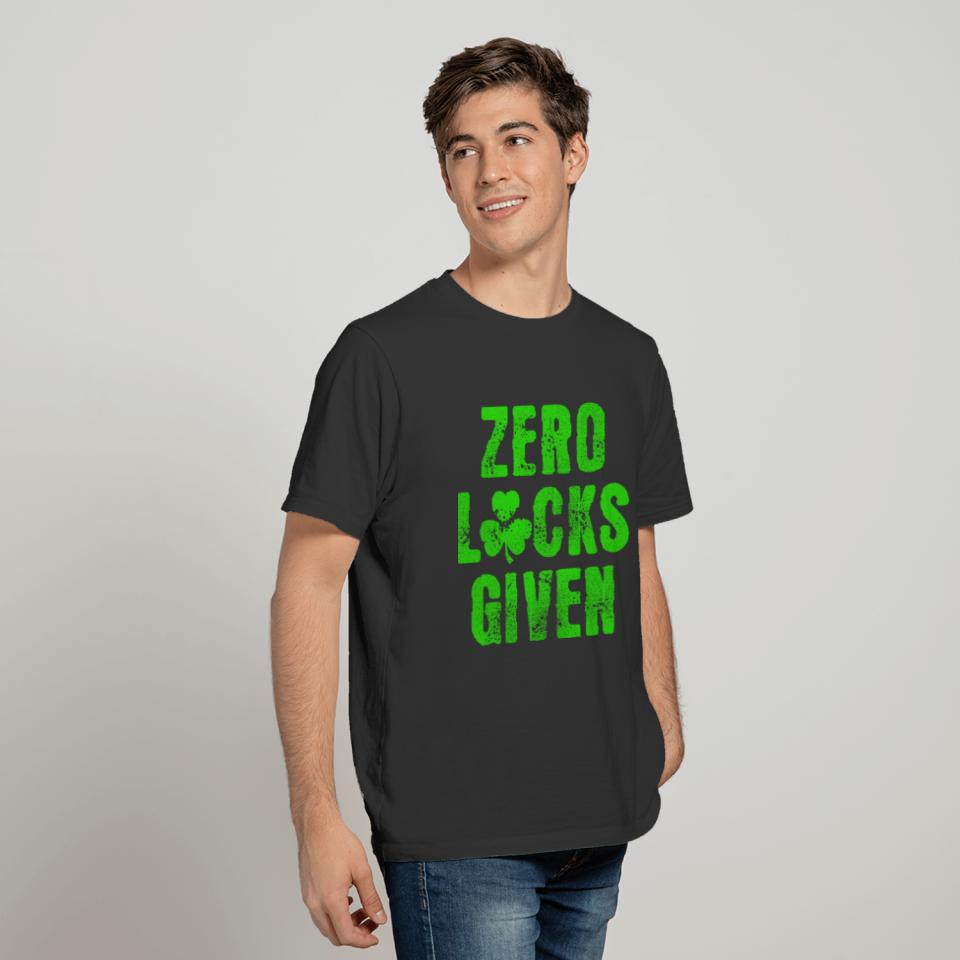 Saint Patrick's Day Zero Locks Given T-shirt