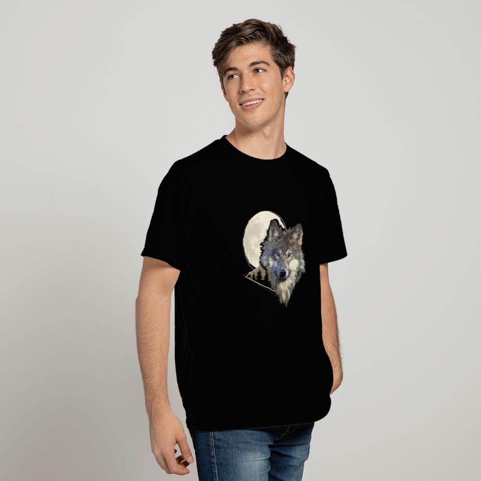 Grey Wolf Hunting In The Mountains Wolf T Shirts