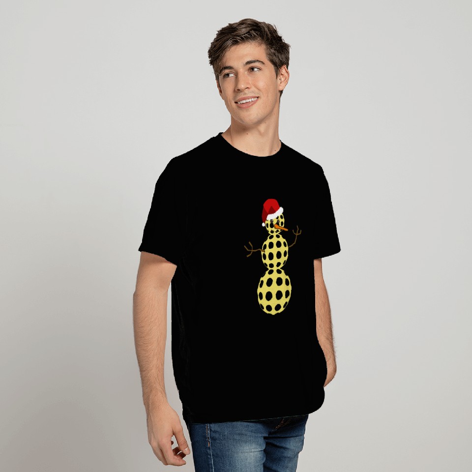 Pickleball Christmas T Shirts Funny Pickleball Snow