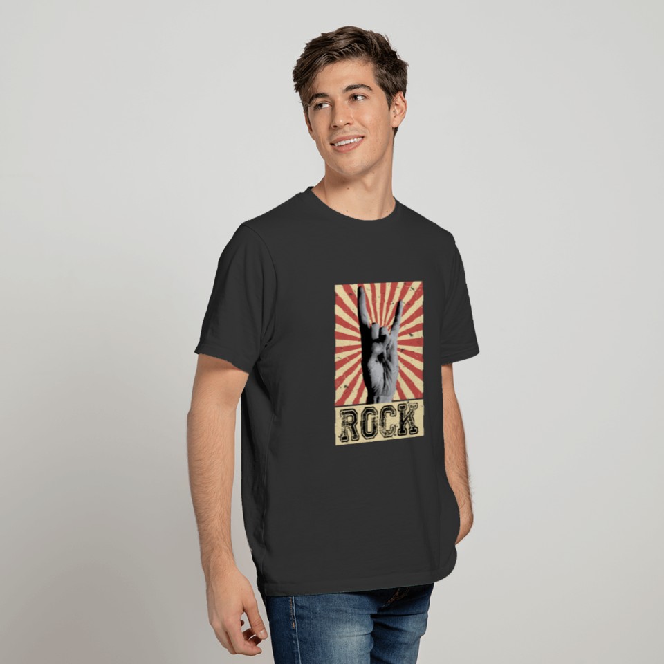 Vintage Rock Concert Band Poster Distressed T-shirt