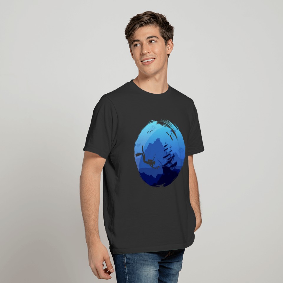 Diving Scuba Sea Boat Shirt T-shirt