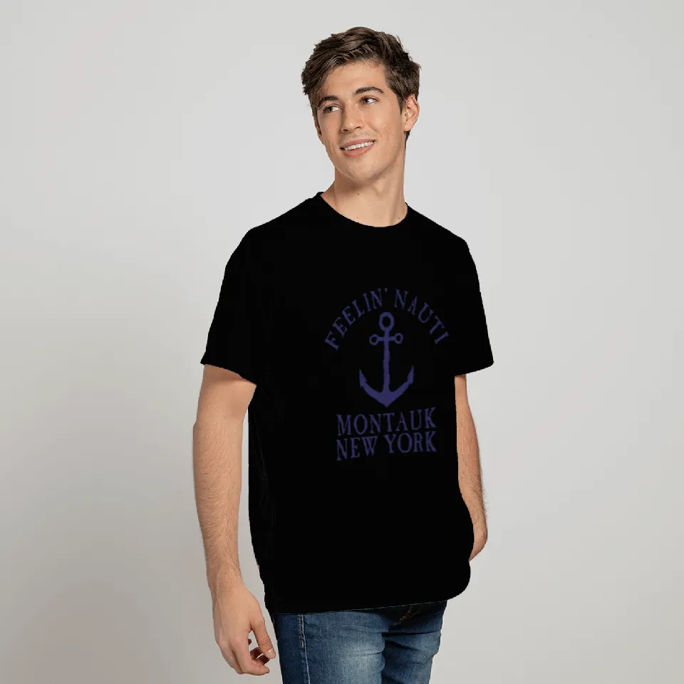 Feelin' Nauti Montauk Nautical Distressed T Shirts