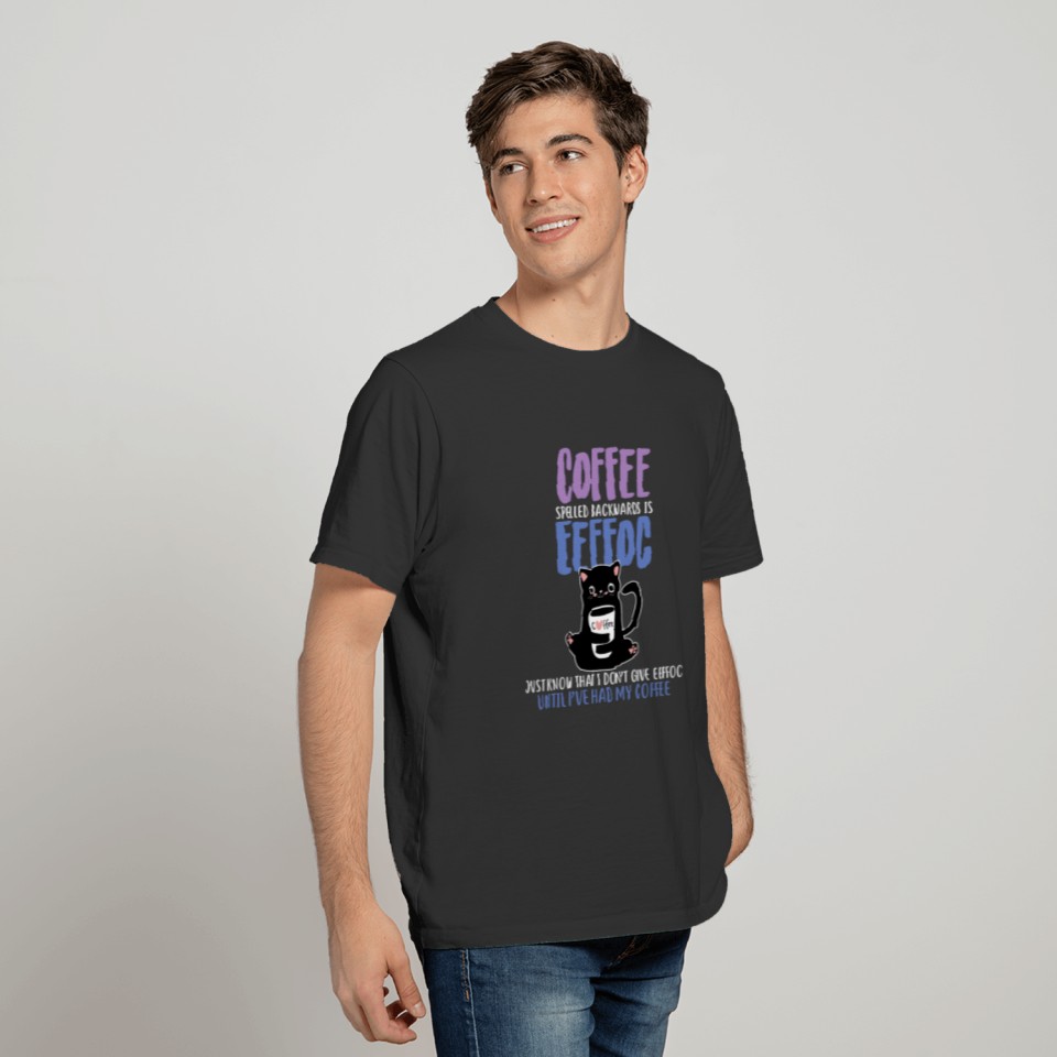 Coffee Cat Eeffoc T-shirt
