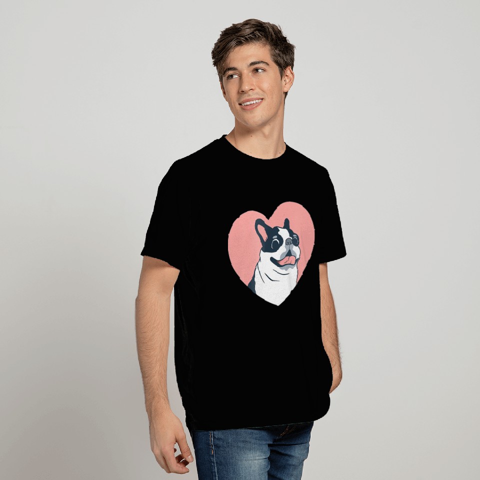 Cute Boston Terrier Dog Love T Shirts