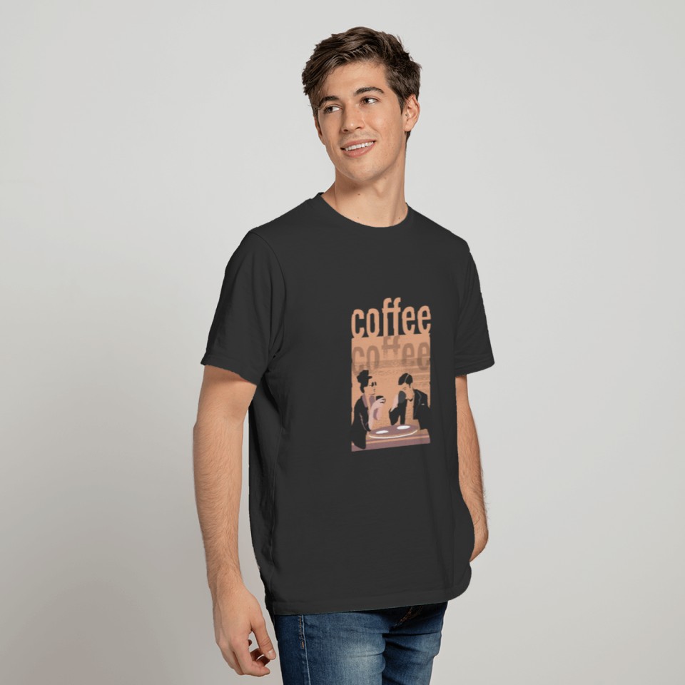 Drinking coffee with friends T Shirts