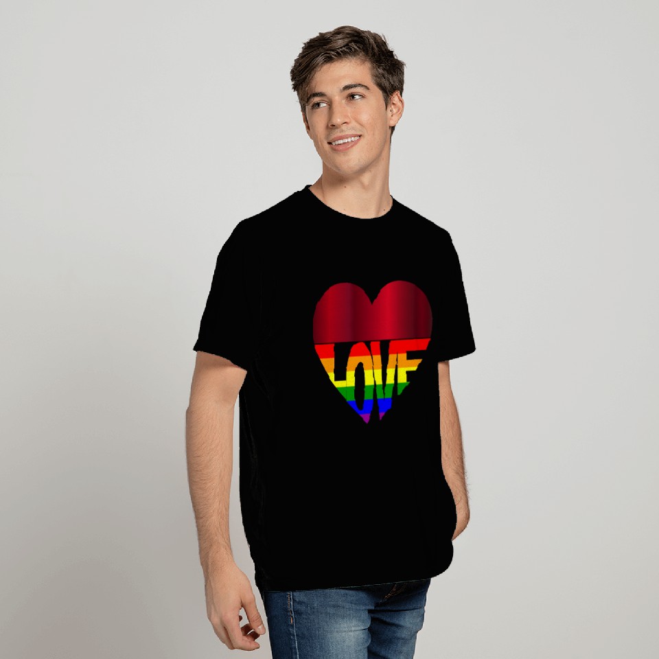 65 MCMLXV LGBT GAY PRIDE RAINBOW FLAG LOVE HEART T Shirts