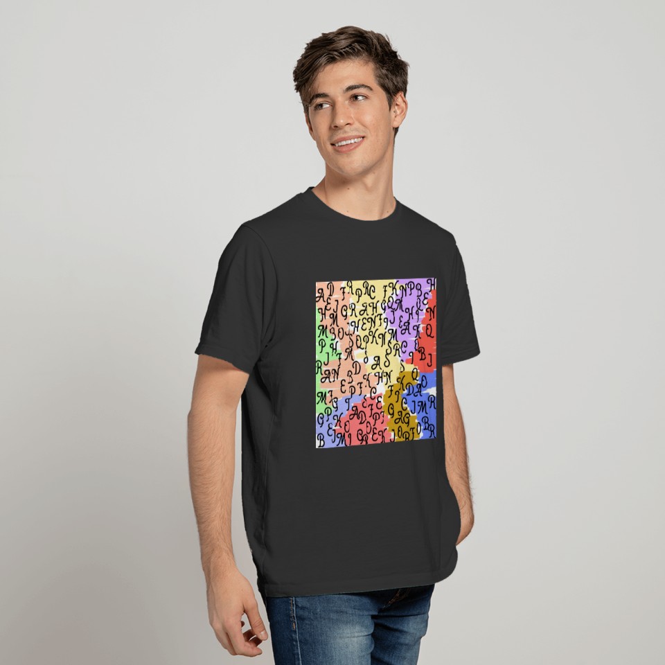 Colorful alphabet T-shirt