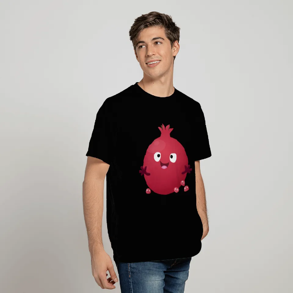 Cute happy pomegranate fruit cartoon T Shirts