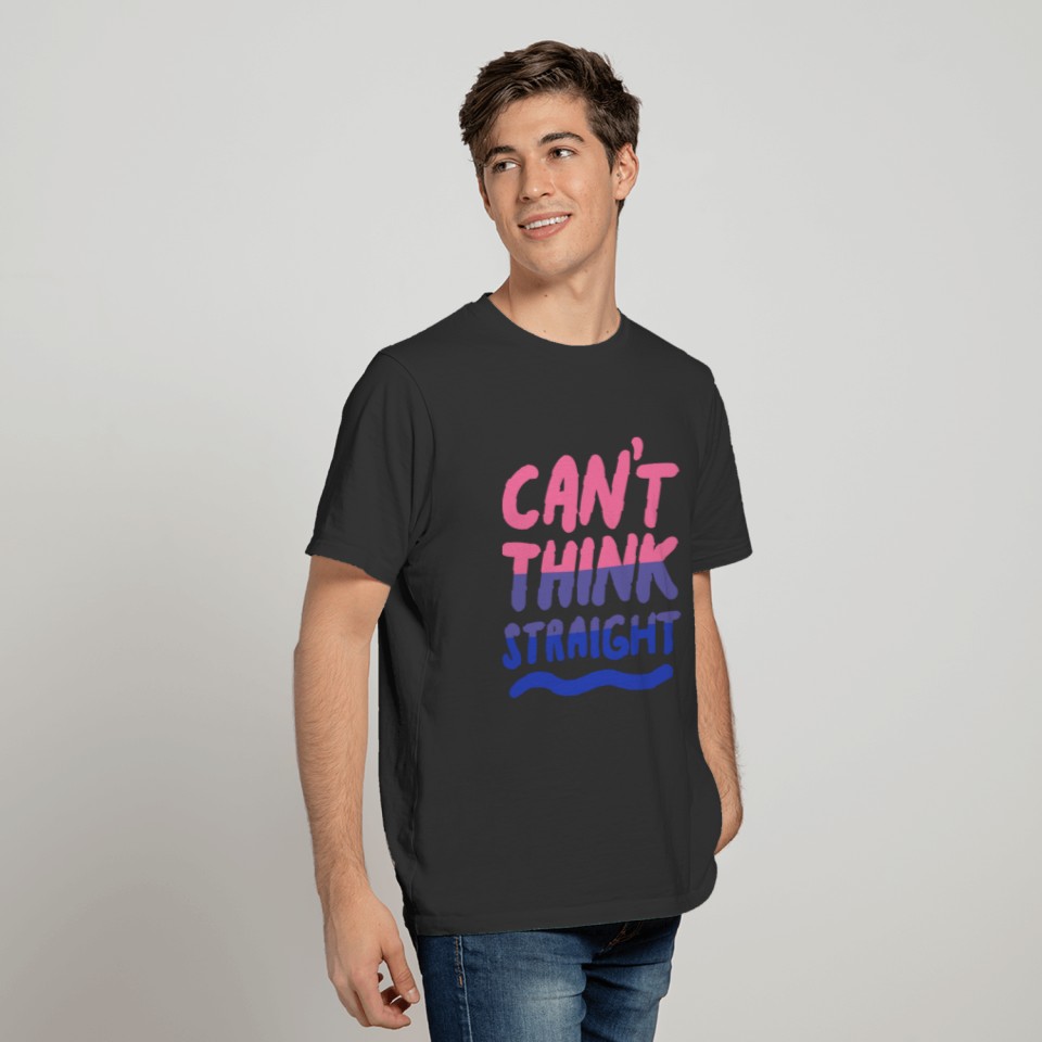Can'T Think Straight Bisexual Lgbt Pride Flag Gift T-shirt