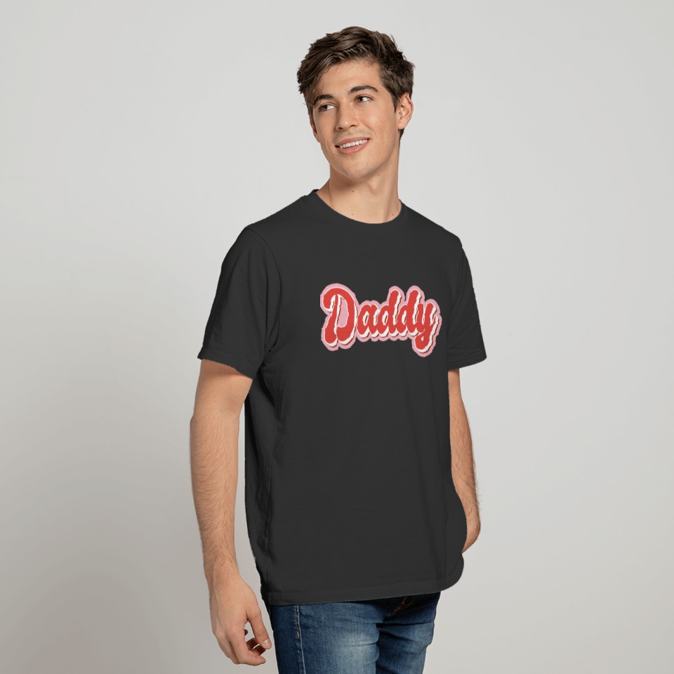 Daddy Aesthetic Pink Red Retro Pin up 80s 90s T-shirt