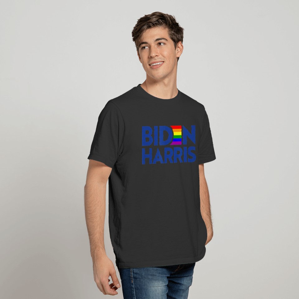 Vote Biden Harris President LGBT LGBTQ Pride Flag T-shirt