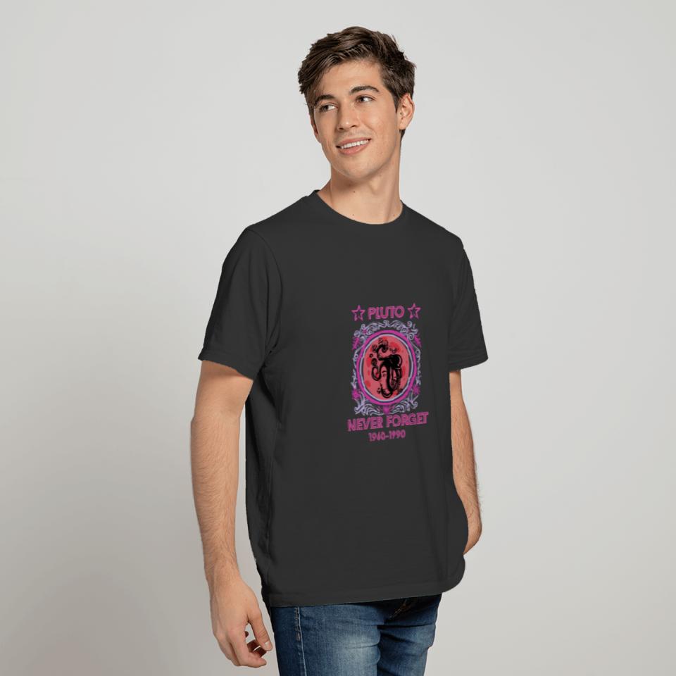 Never Forget Pluto Shirt collection Retro Style T-shirt