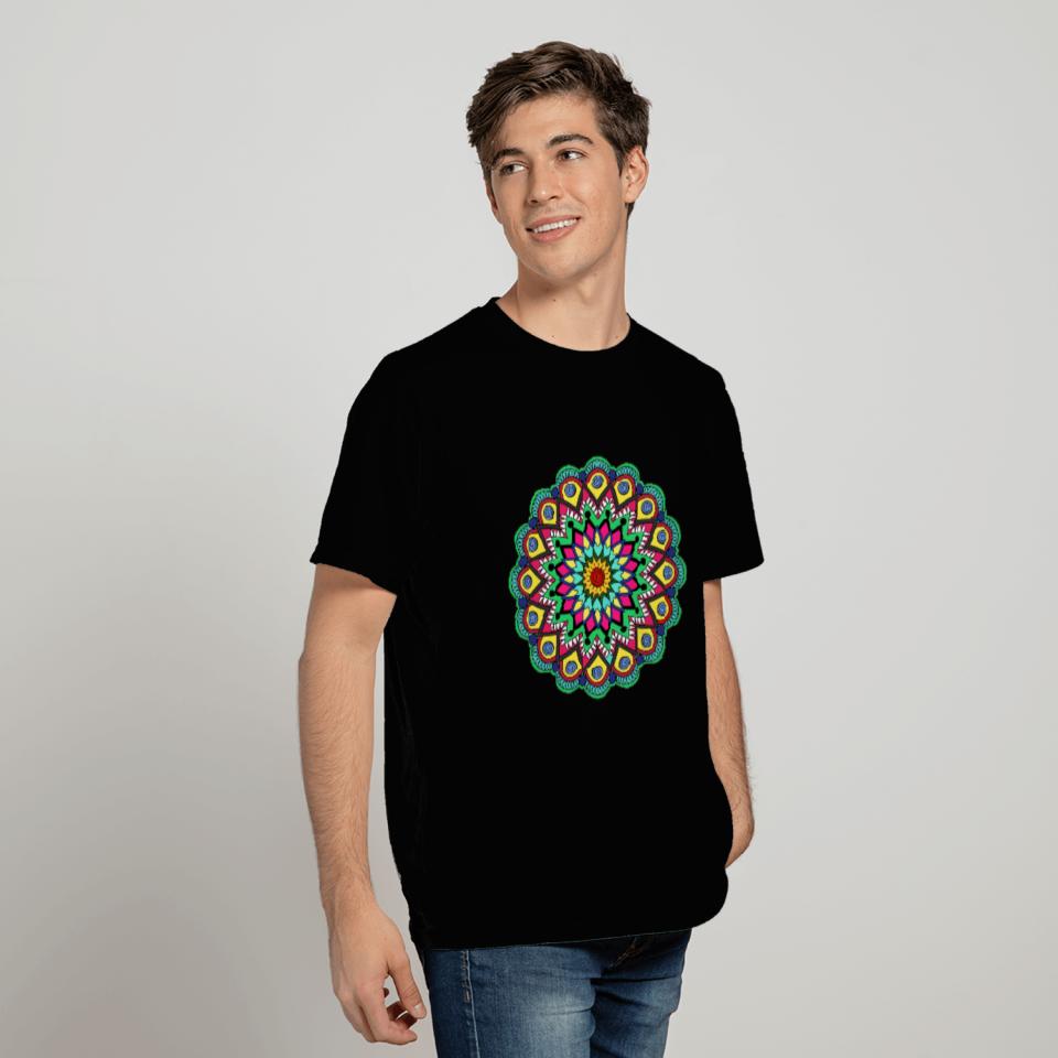 Dotted mandala design T Shirts