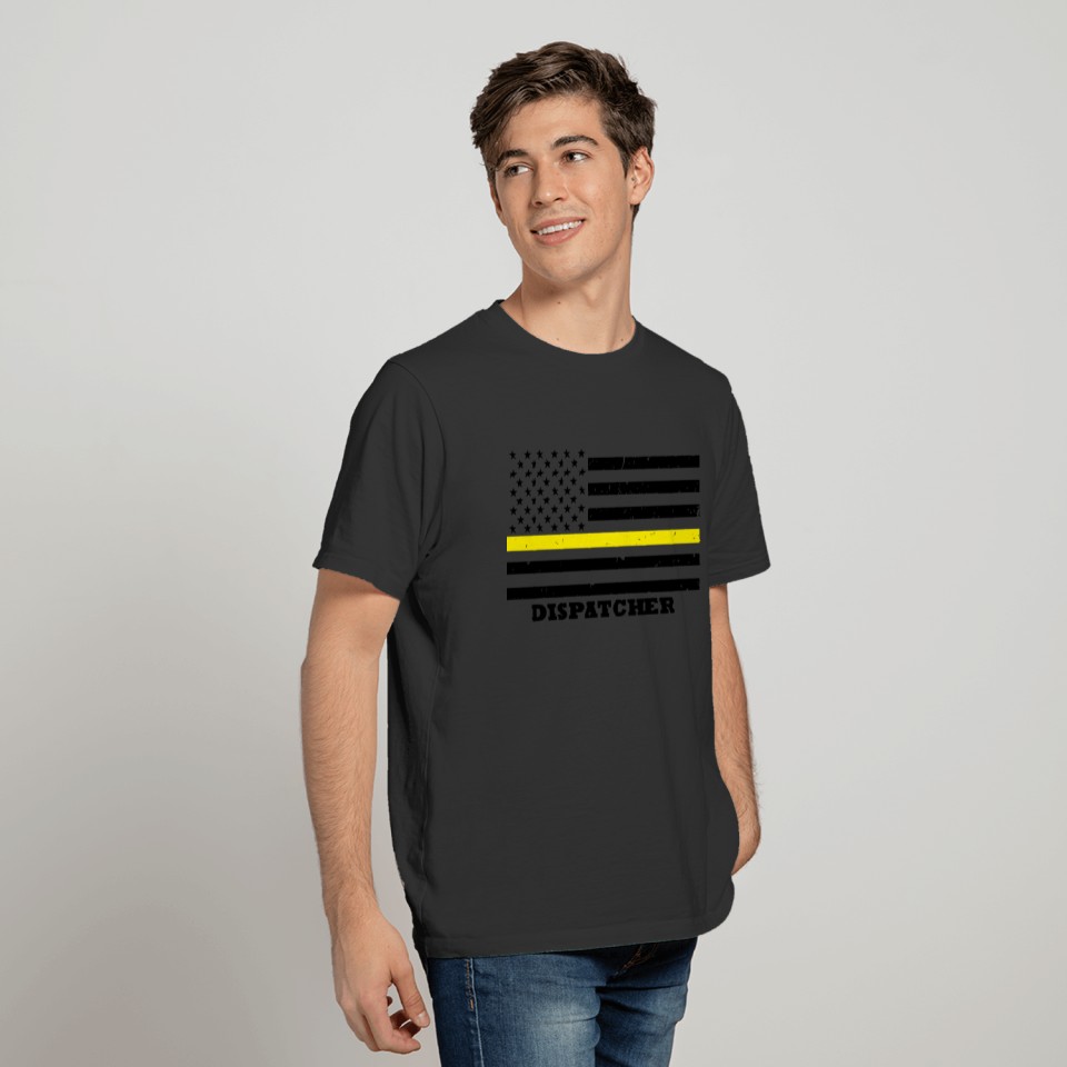 Thin Gold Line 911 Dispatcher Gift Tee T-shirt