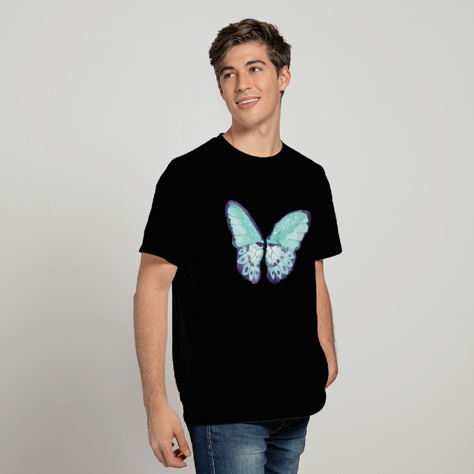 Light Green Butterfly T Shirts