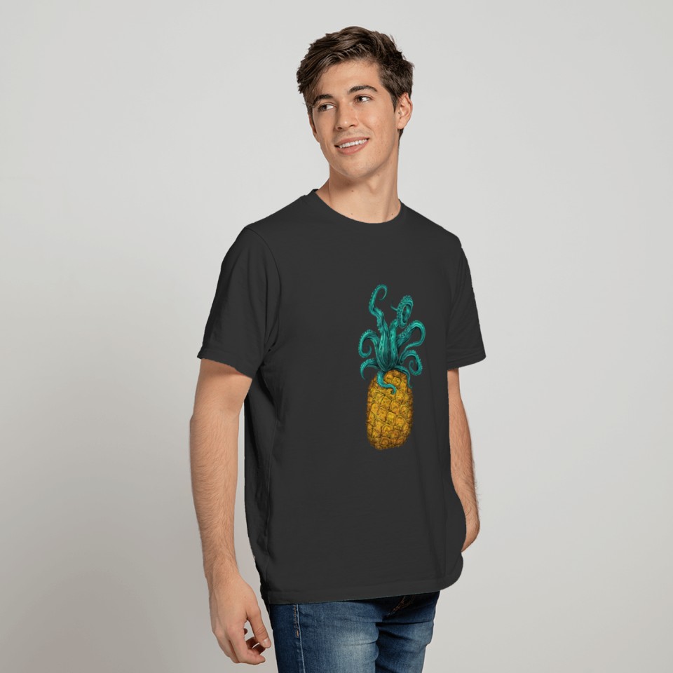 Hawaiian Octopus Pineapple Aloha Beach Summer T-shirt
