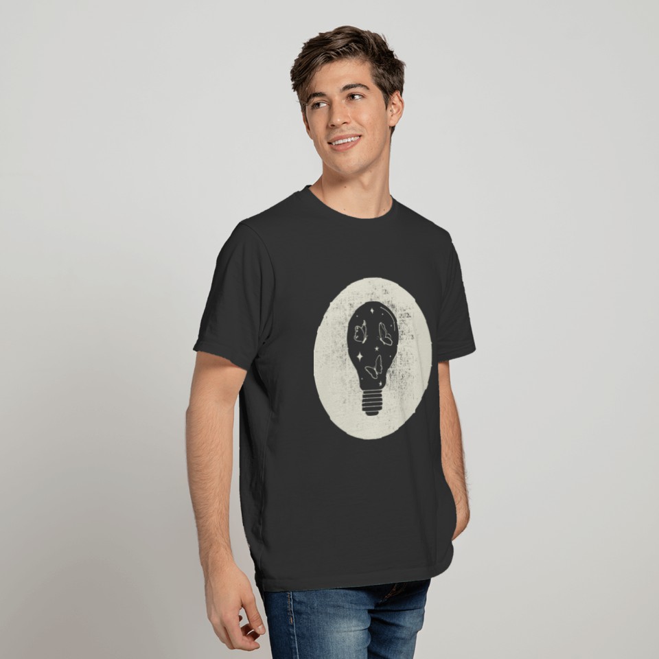 Butterfly inside a lamb on the Moon T-shirt