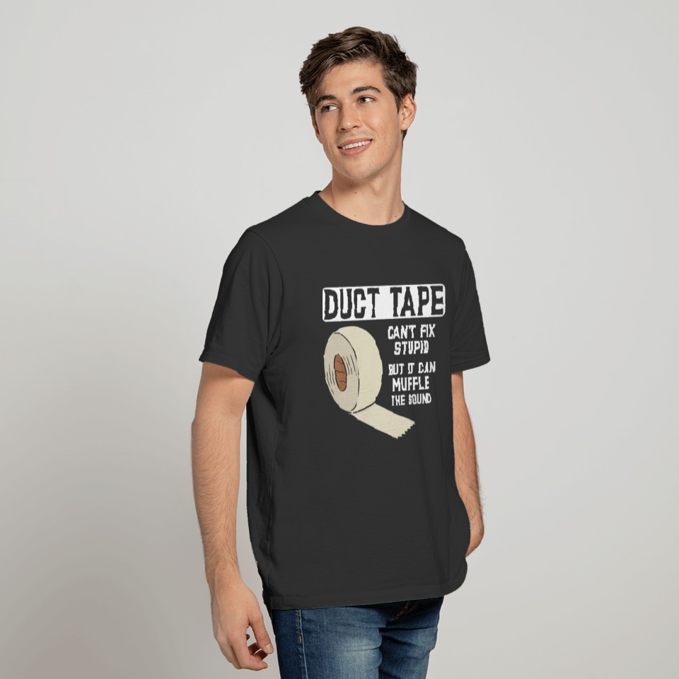 Funny Duct Tape Joke Men Husband Father T-shirt
