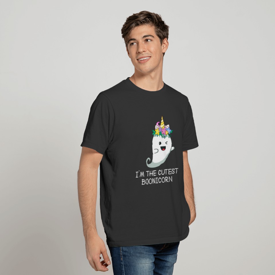 Boonicorn Unicorn Ghost Unicorn Halloween Designs T-shirt