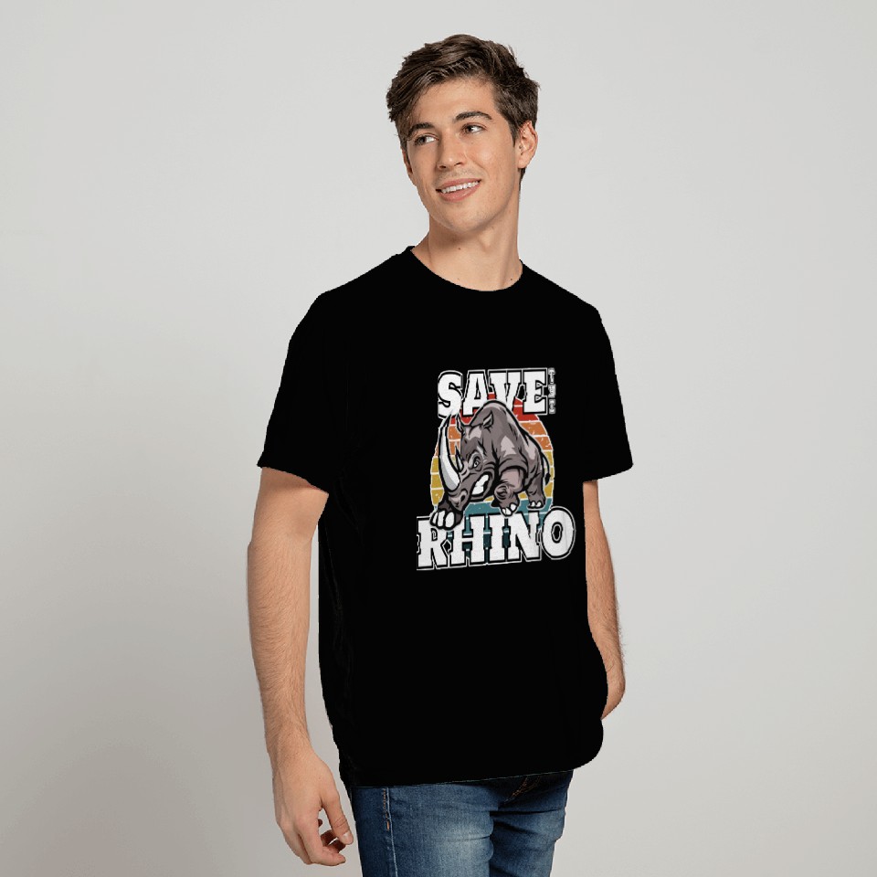 Save The Rhinos Funny Rhino T Shirts